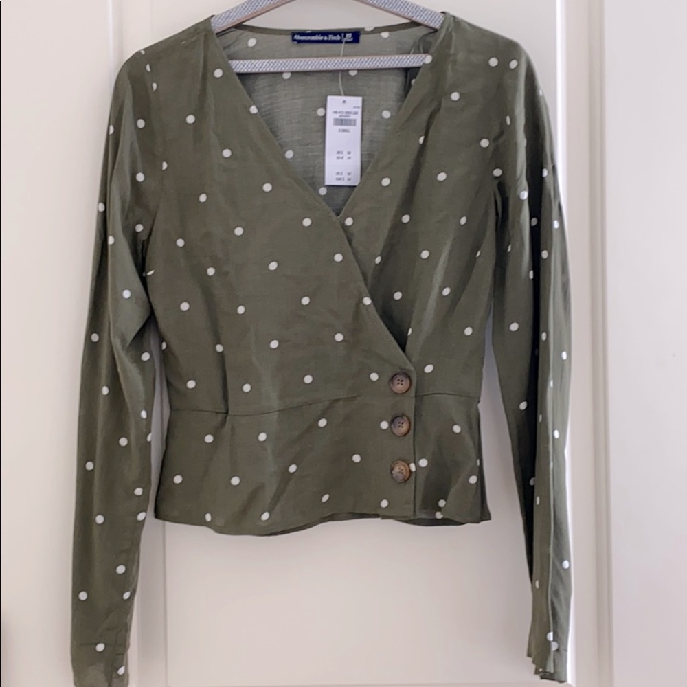 Abercrombie and Fitch polka dot blouse Size XS